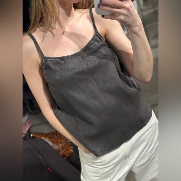 1500$ HACHE LEATHER TOP SLEEVELESS SIZE SMALL